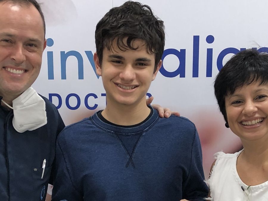Paciente e família no encerramento do tratamento